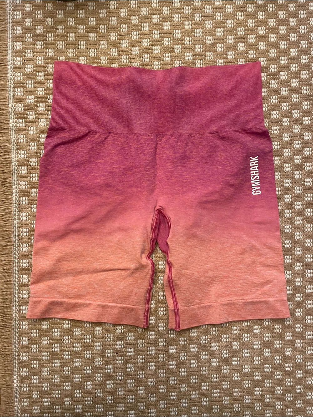 Gymshark Pink to Peach Ombre Leggings Shorts